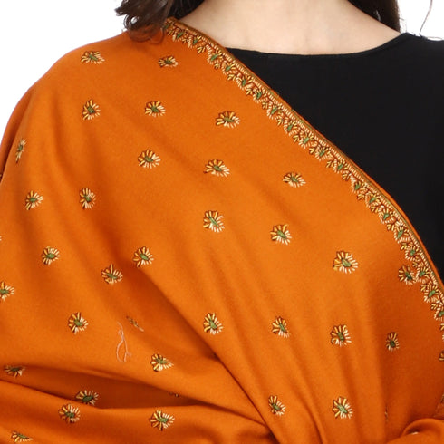 Women's Hand Embroidered Wool Shawl